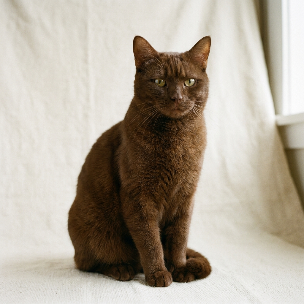 Chocolate brown cat color picture