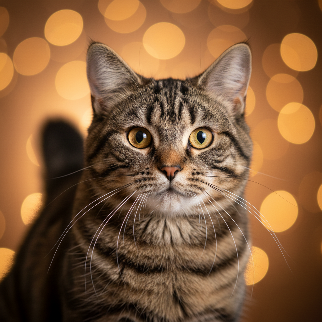 American Bobtail cat portrait