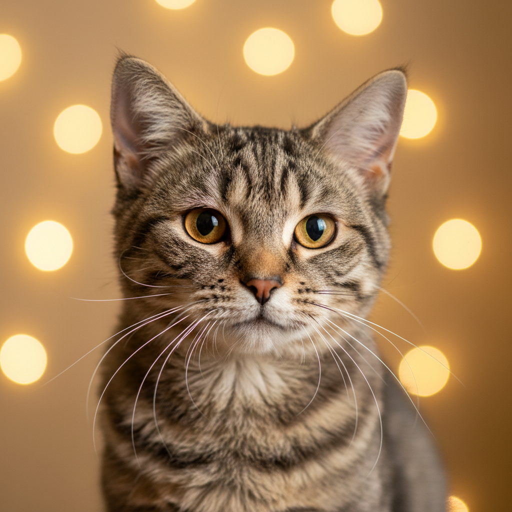 American Wirehair cat portrait