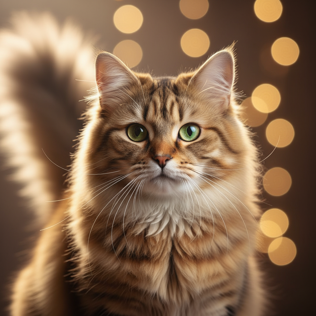 Asian Semi-longhair cat portrait