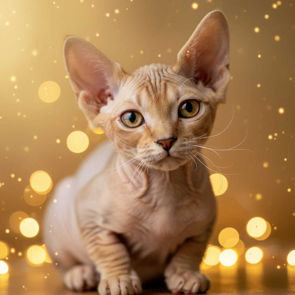 Bambino cat portrait