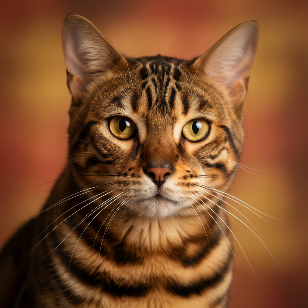 Bengal cat portrait