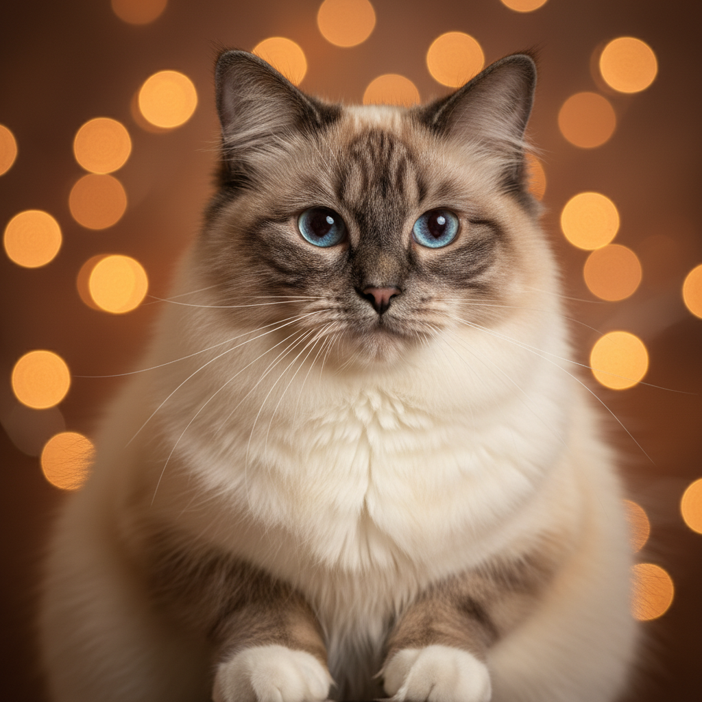Birman cat portrait