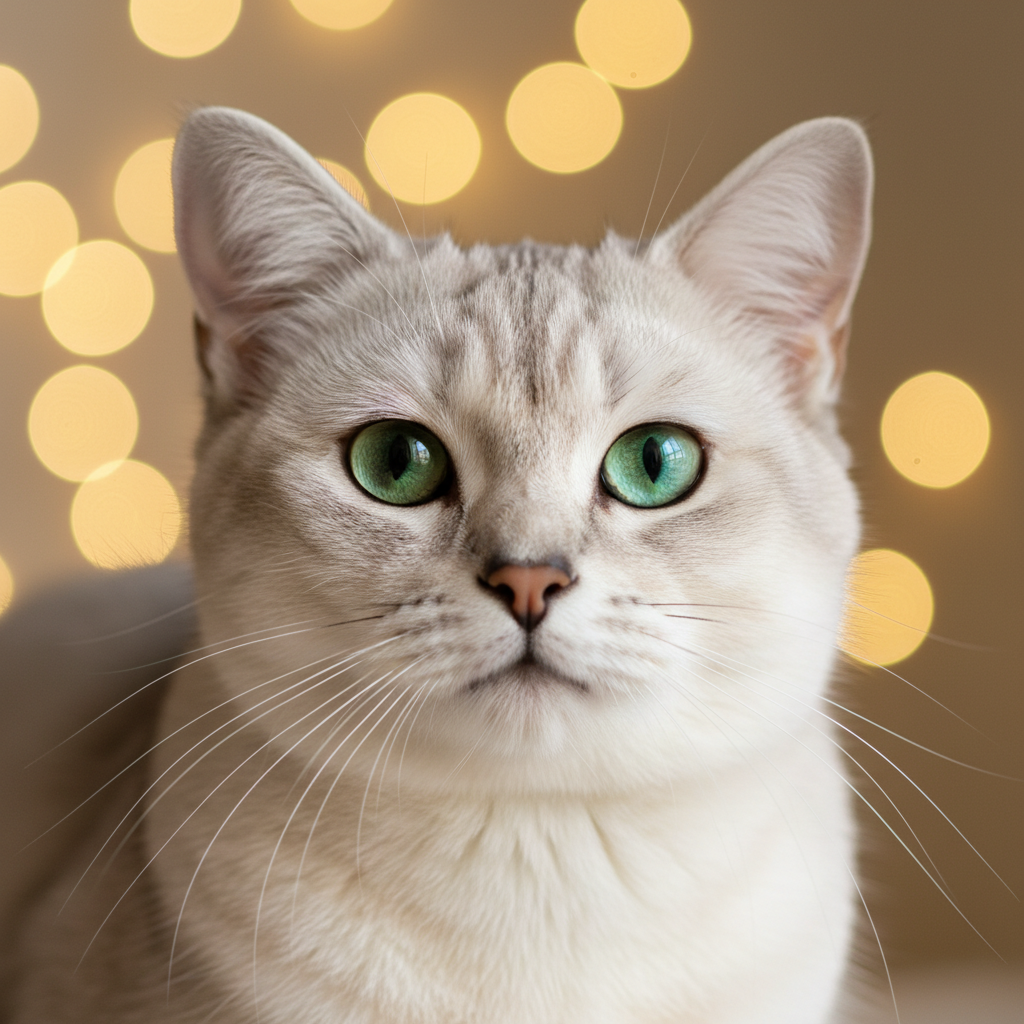 Burmilla cat portrait