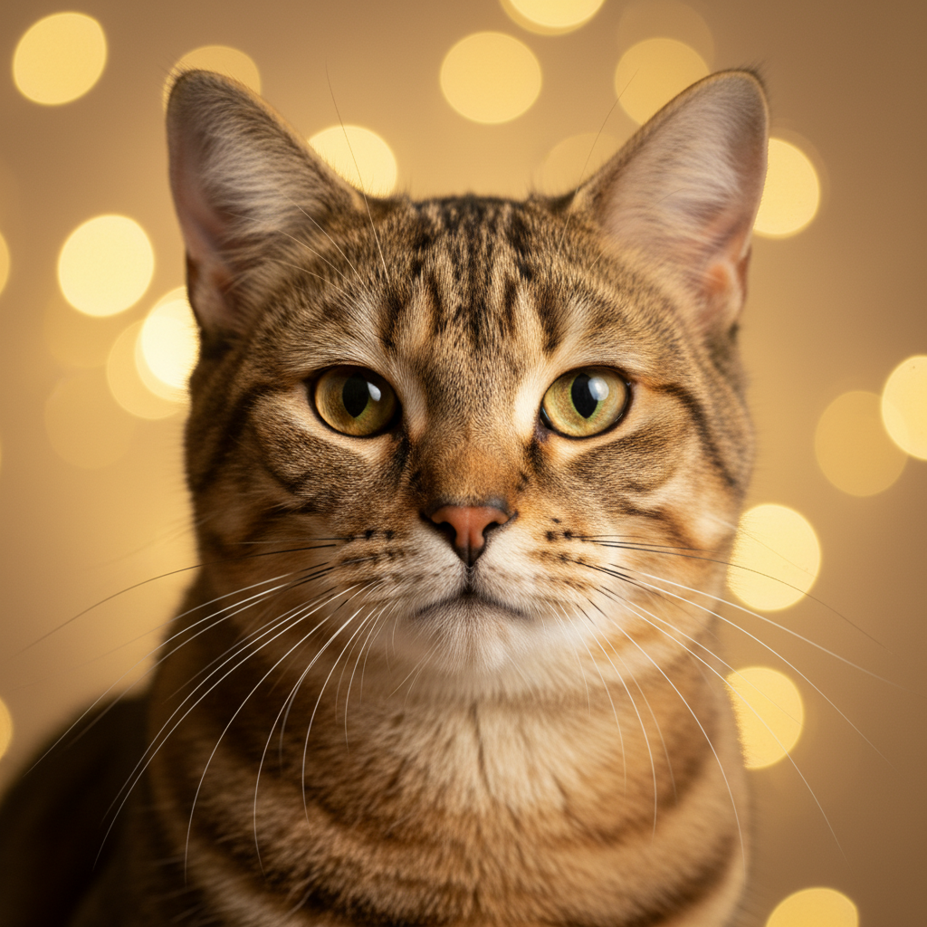 Chausie cat portrait