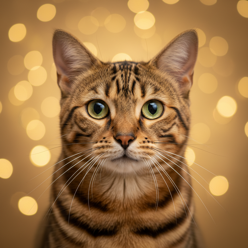 Cheetoh cat portrait