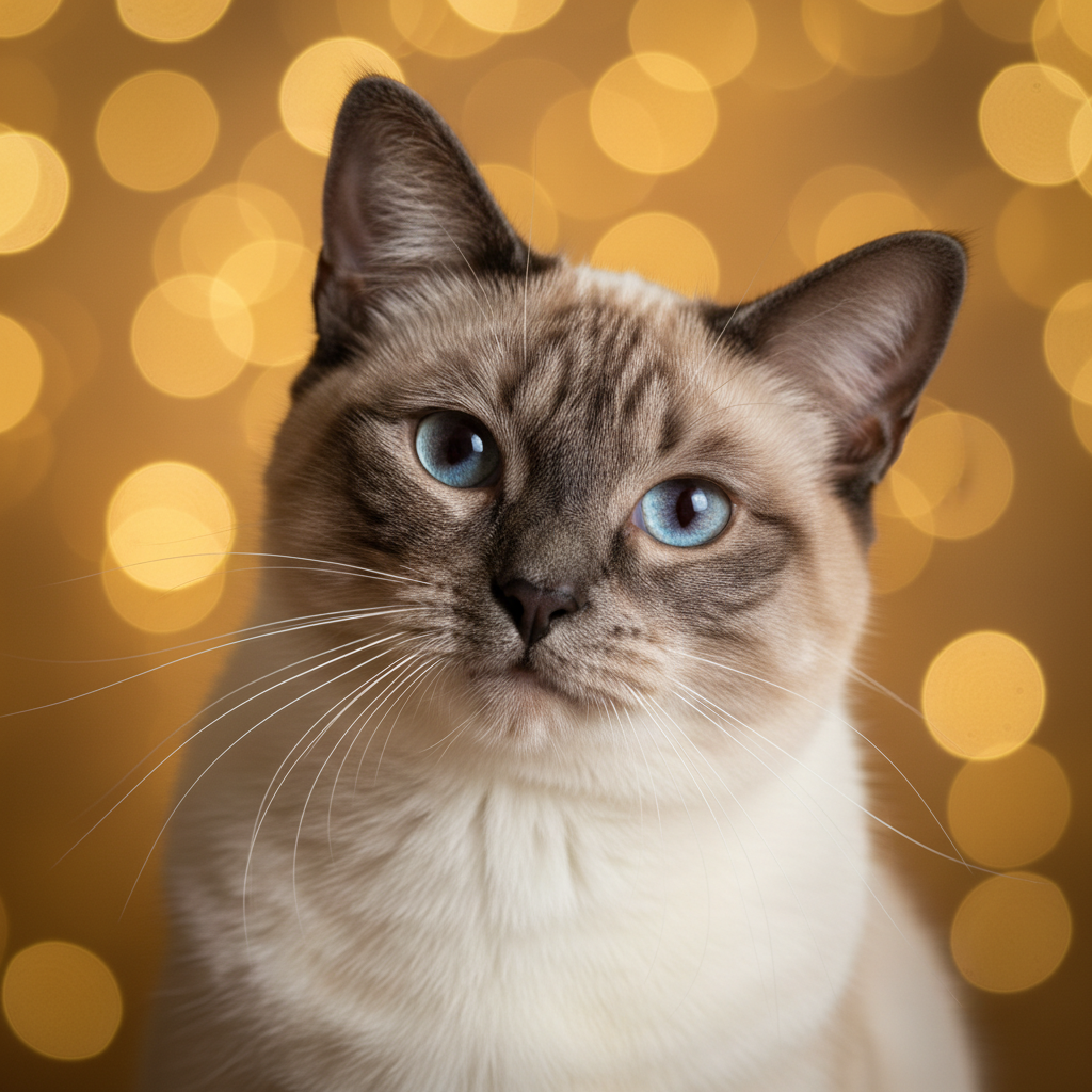 Colorpoint Shorthair cat portrait