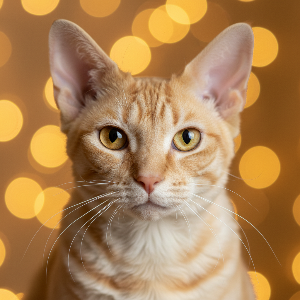 Cornish Rex cat portrait