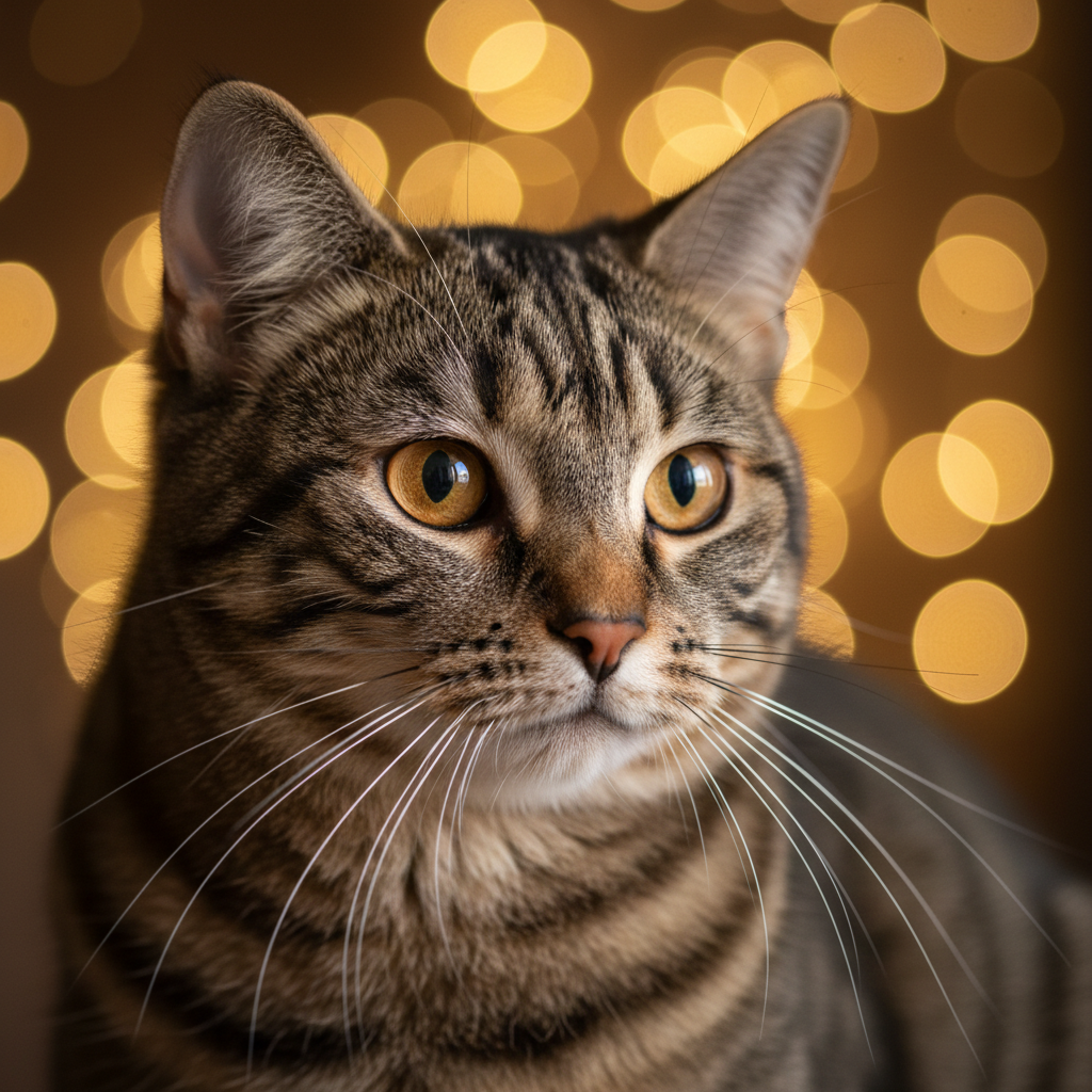 Domestic Shorthair cat portrait