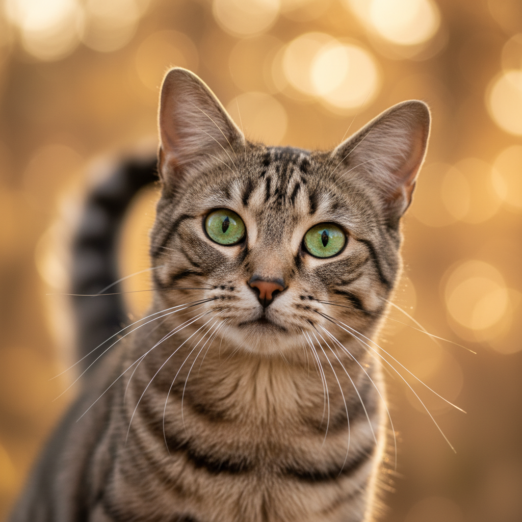 Egyptian Mau cat portrait