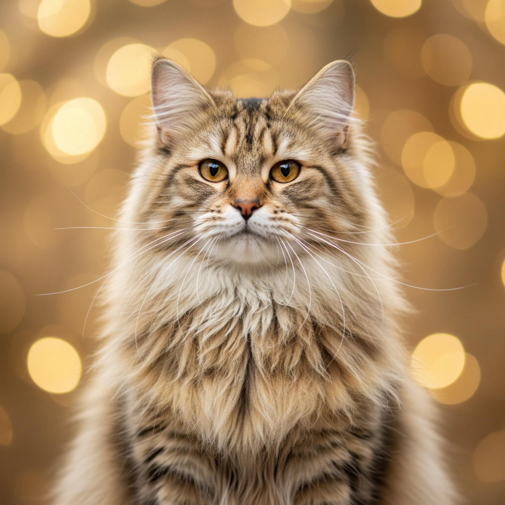 German Longhair cat portrait