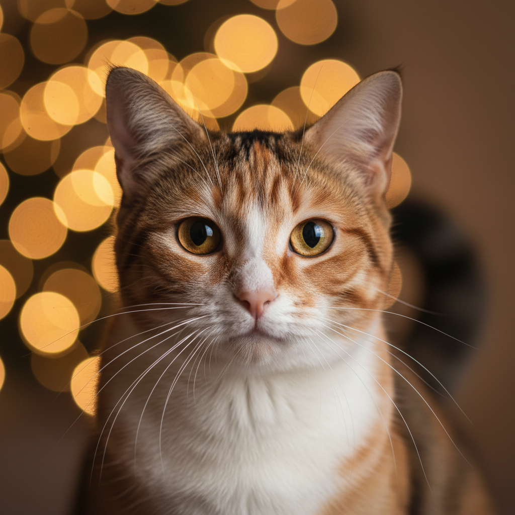 Japanese Bobtail cat portrait