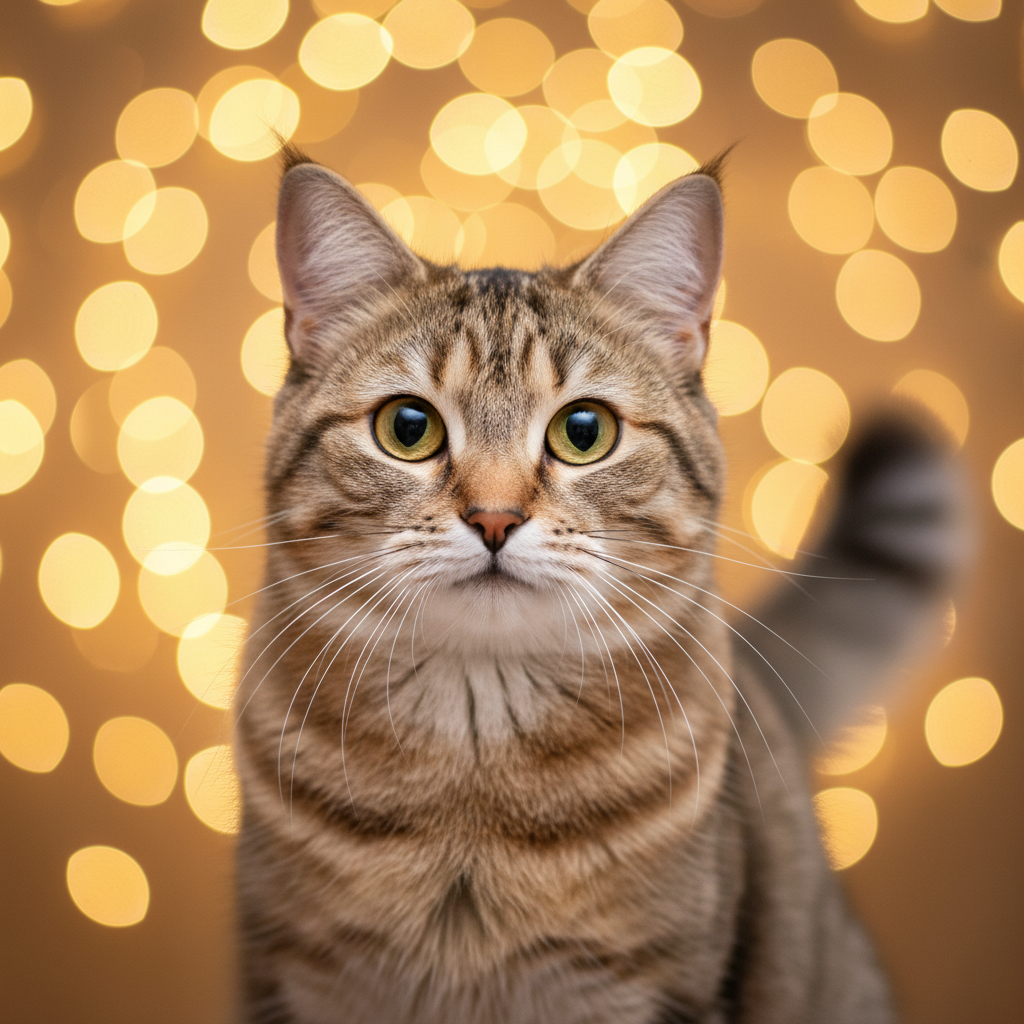 Karelian Bobtail cat portrait