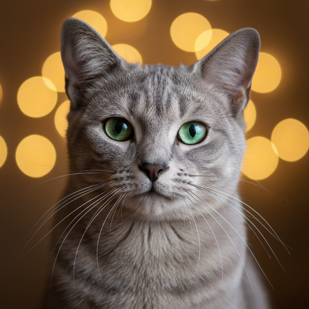 Korat cat portrait