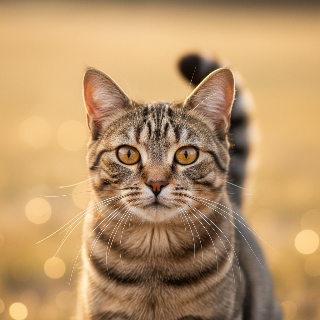 Korean Bobtail cat portrait