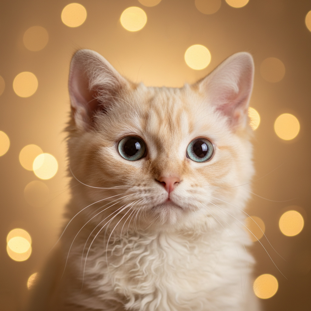 Lambkin cat portrait