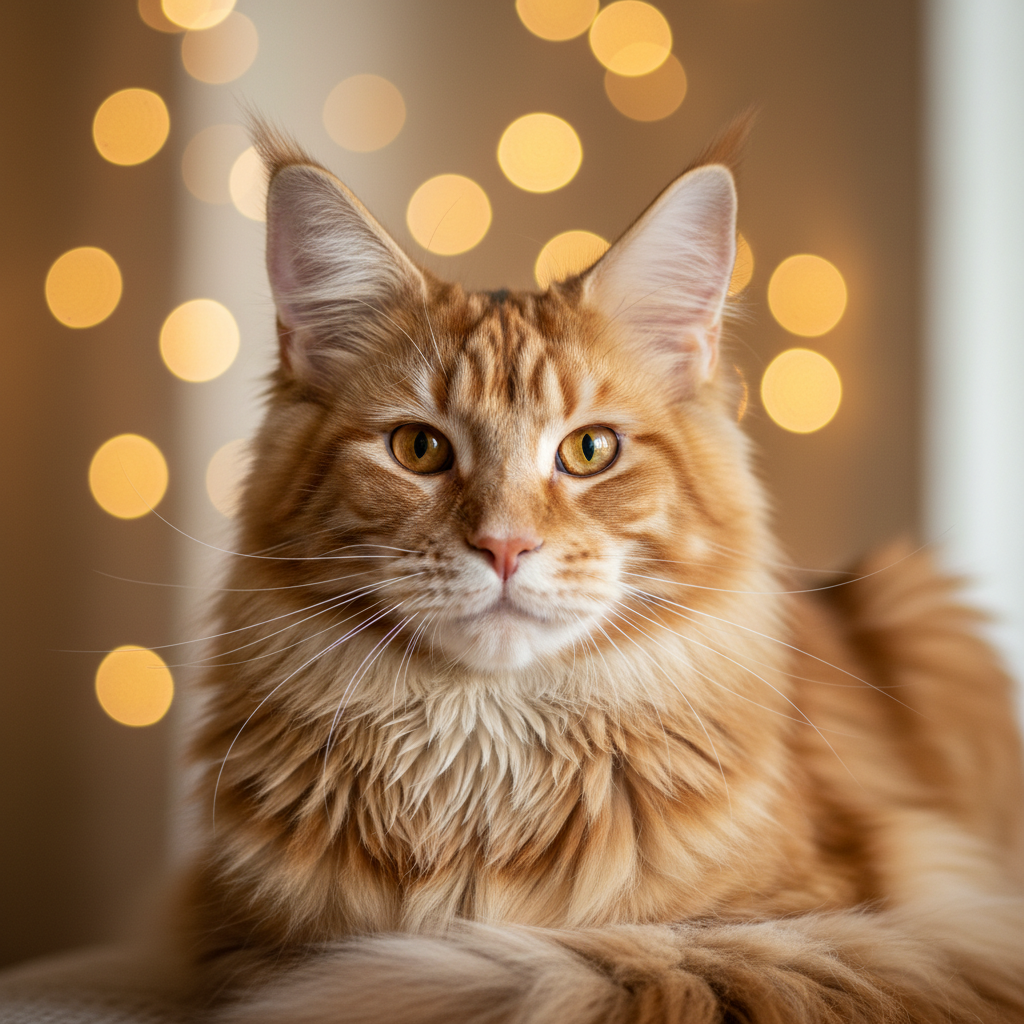 Maine Coon cat portrait