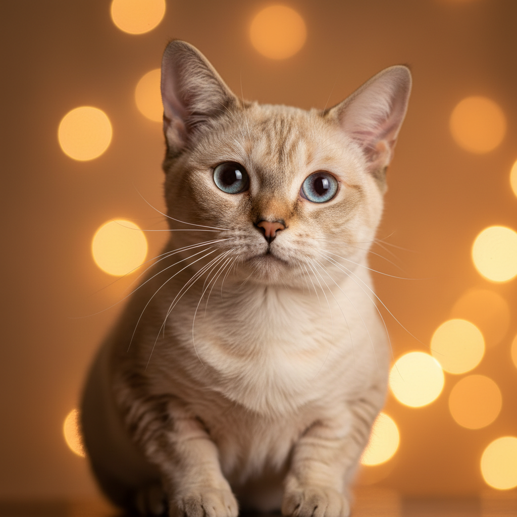 Minskin cat portrait