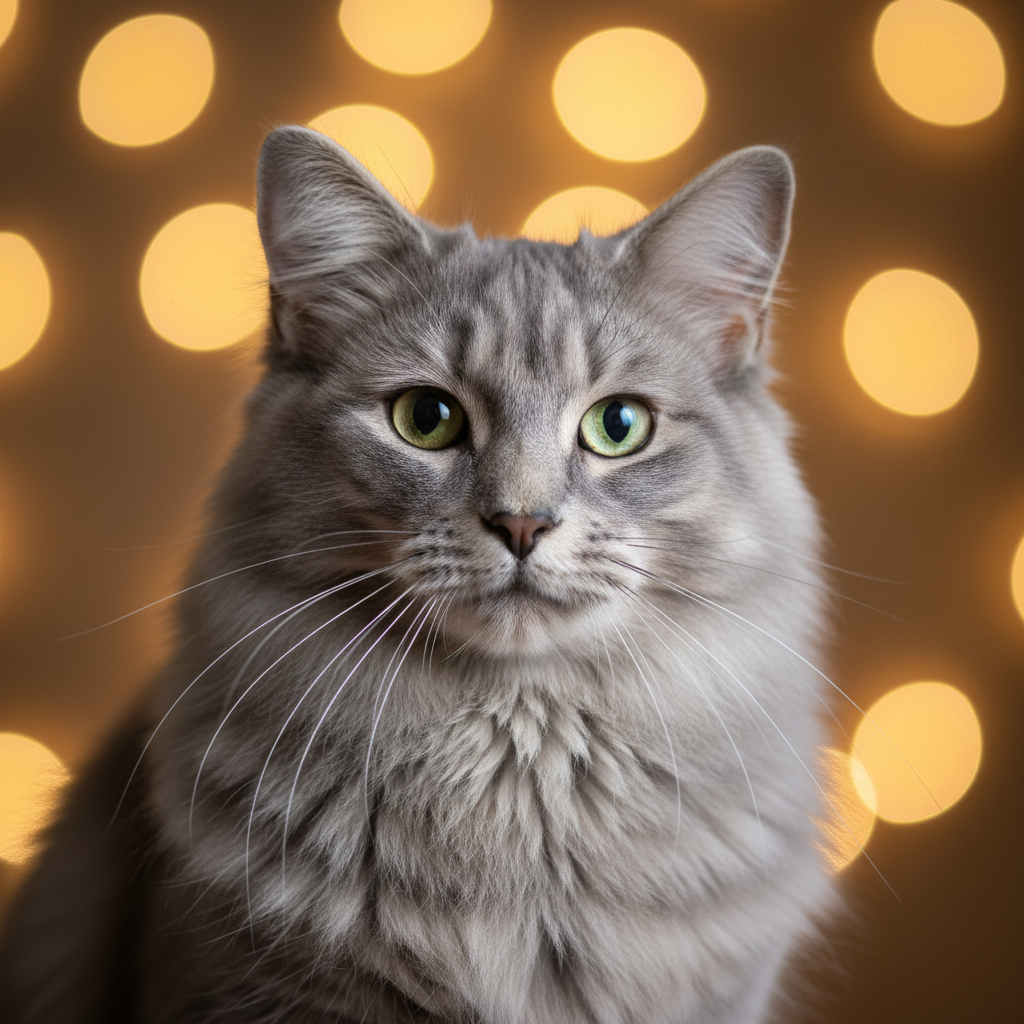 Nebelung cat portrait