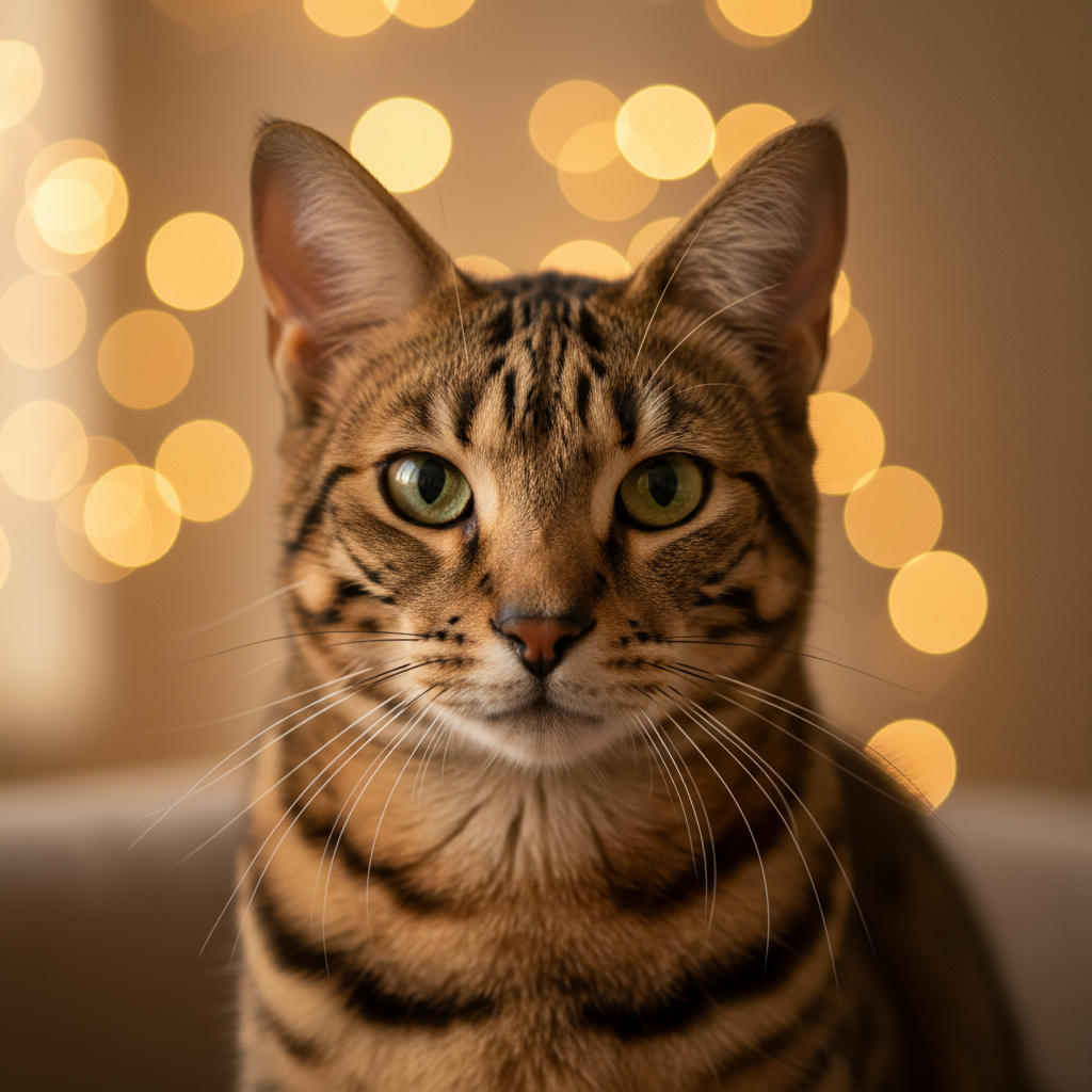 Savannah cat portrait