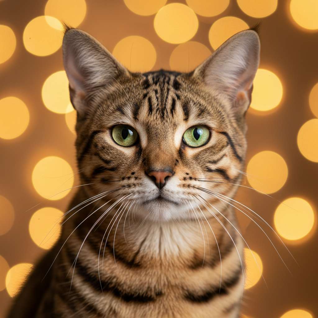 Serengeti cat portrait