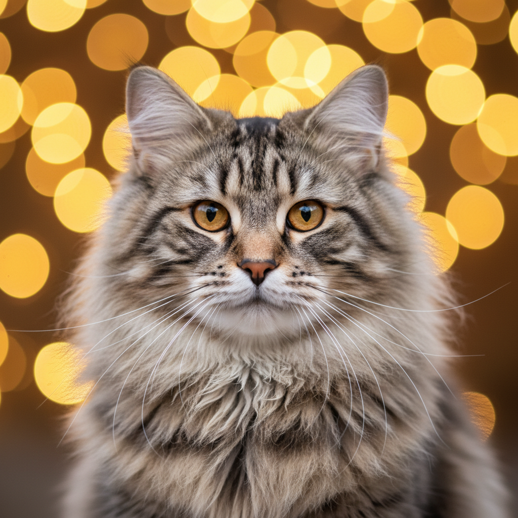 Siberian cat portrait