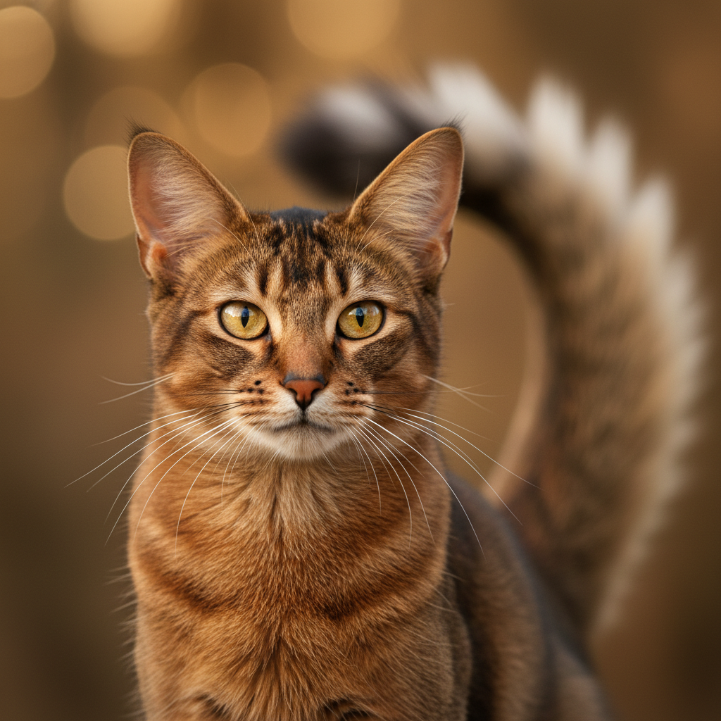 Somali cat portrait