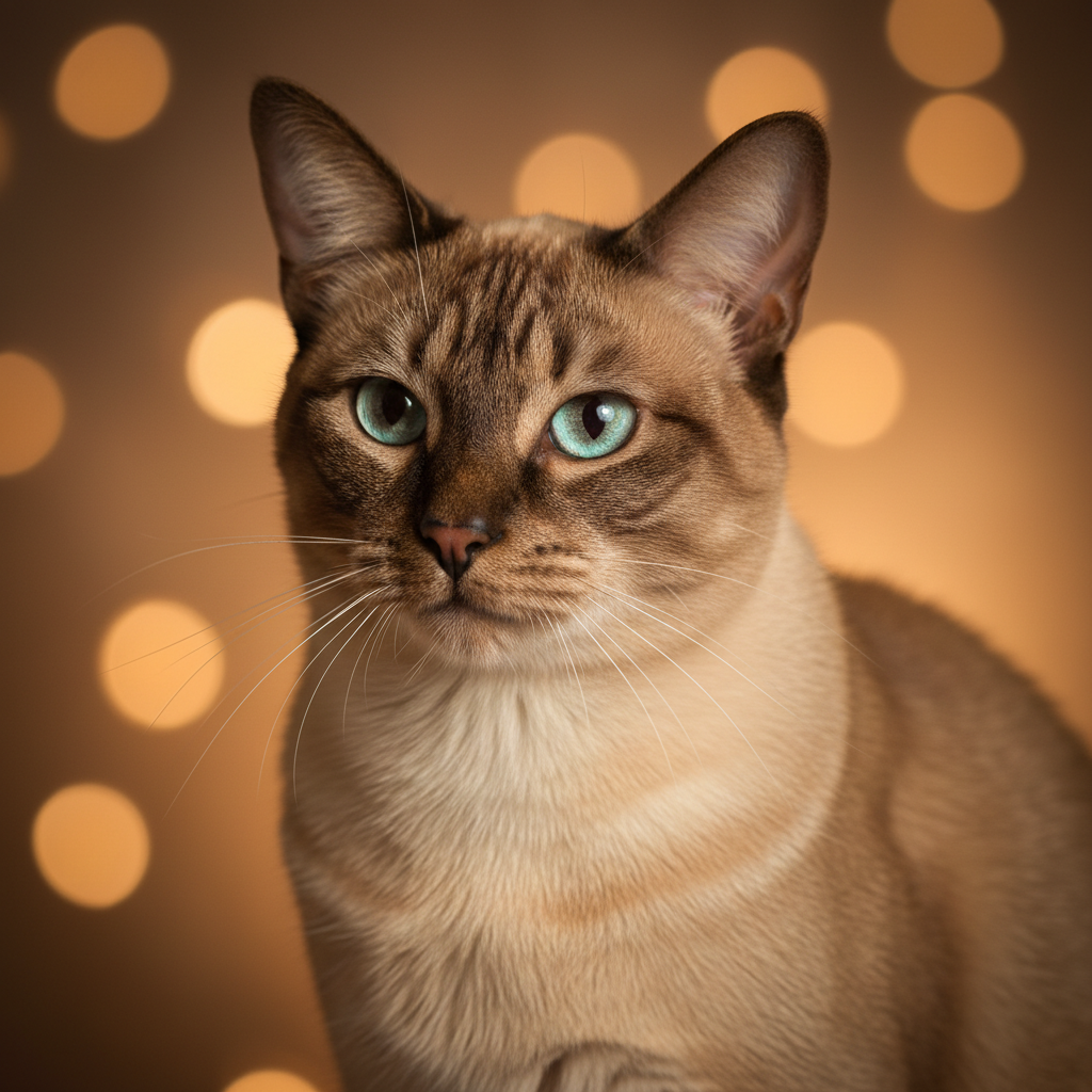 Tonkinese cat portrait