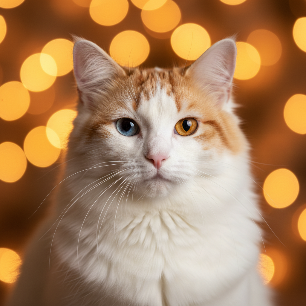 Turkish Van cat portrait