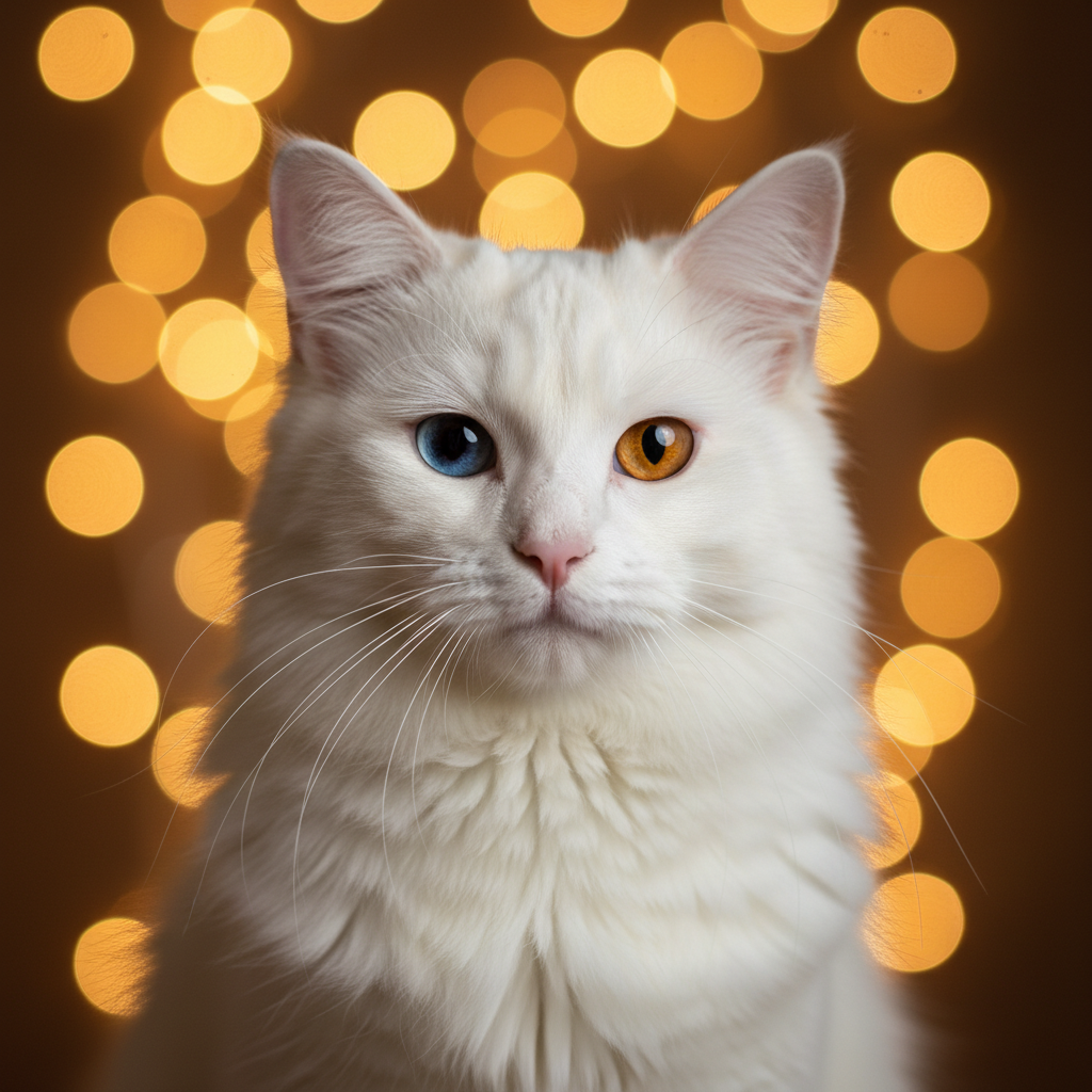 Turkish Vankedisi cat portrait