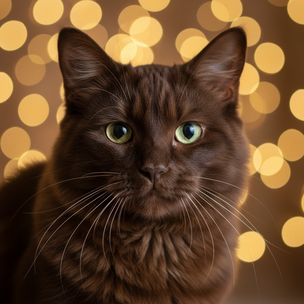 York Chocolate cat portrait