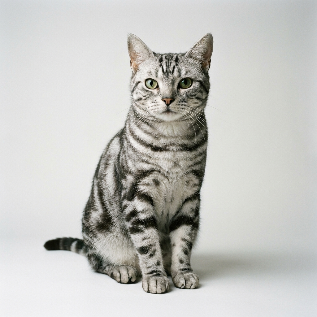 Silver tabby cat color picture